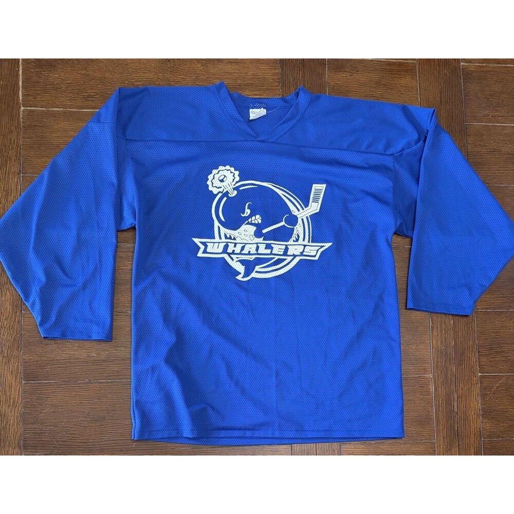 Vintage Plymouth Whalers Men’s Size M Blue Hockey Jersey